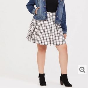 Torrid E-Girl Retro Style Soft Girl Plaid Twill Mini Skater Skirt Sz 1